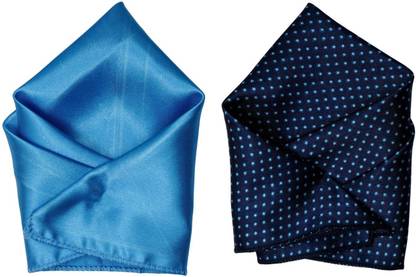 SquareStyle Solid, Polka Print Satin Blend Pocket Square
