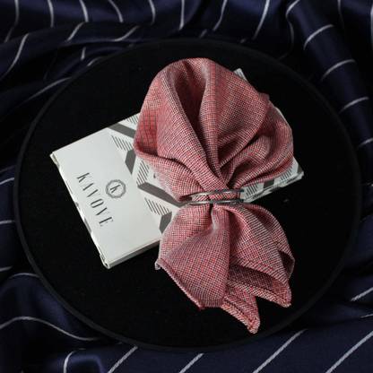 Kovove Checkered Polyester Pocket Square