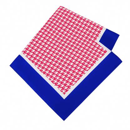 LEONARDI Printed Tweed Pocket Square
