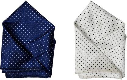 SquareStyle Polka Print Satin Blend Pocket Square