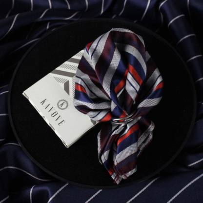 Kovove Striped Polyester Pocket Square