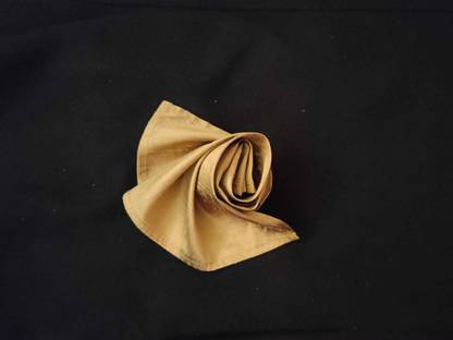 Amba International Solid Dupion Silk Pocket Square