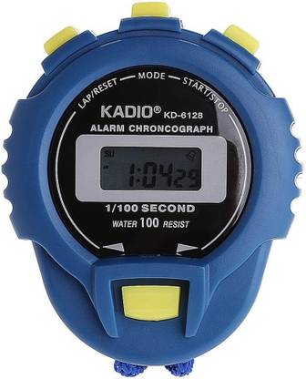 NSV Handheld Sports Stopwatch Blue Timer Alarm Counter Odometer Digital Stop Watch