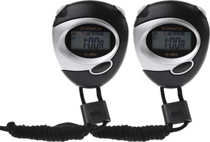 Z Plus Digital Stopwatch Timer 1/100s LCD Digital Stopwatch with Alarm Clock Stopwatch Sport Timer Lap Split Digital Professional Stopwatch with Clock Alarm Stop Watch