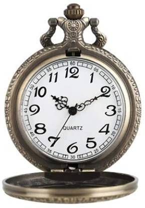 DSR NARUTO WORD Metal Bronze Analog Vintage Style Round Dial Quartz Unisex Antique Key chains Pocket Watch Keychain with Roman Numbers with Small Box Antique Pocket Watch With Rings Metal Alloy, Chain Alloy Metal Pocket Watch Chain