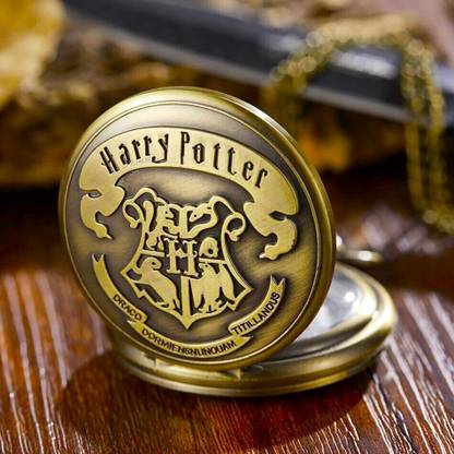 Wodec ANTIQUE HARRY POTTER POCKET WATCH-POCKET WATCH COLLECTION HPPKT BRONZE STEEL Pocket Watch Chain