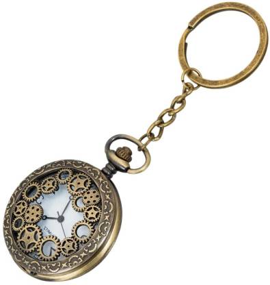 Mubco Antique Style Mechanical Design Pocket Watch Keychain Showpiece ...