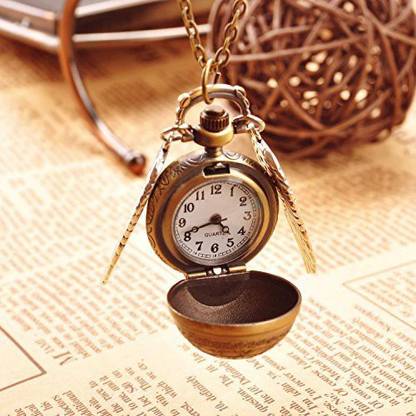 EITHEO Golden Snatch Locket Keychain UEE952310163 Cute Golden Snatch Locket Keychain Metal Pocket Watch Chain