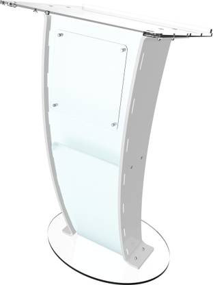 Classic Concepts CCP055-Acrylic Podium Frosted Look Front Panel With White Side Pillars Podium