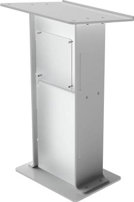 Classic Concepts CCP060 Acrylic Podium Frosted Look Front Panel With White Side Pillars Podium