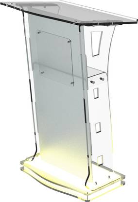 Classic Concepts CCP062 Acrylic Podium Frosted Look Front Panel with Yellow LED Light Base Podium
