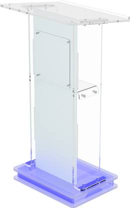 Classic Concepts CCP060 Acrylic Podium Frosted Look Front Panel With Blue LED Light Base Podium