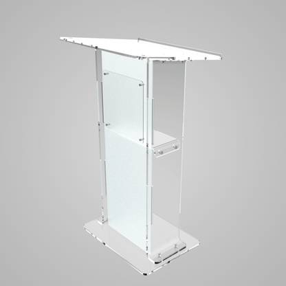 Classic Concepts CCP060 Acrylic Podium Frosted Look Front Panel with Clear Side Pillars Podium