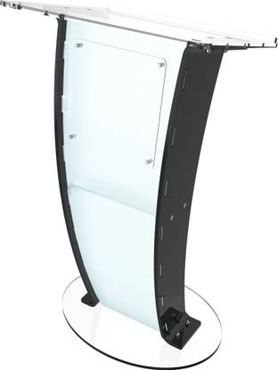 Classic Concepts CCP055 Acrylic Podium Frosted Look Front Panel With Side Black Pillars Podium