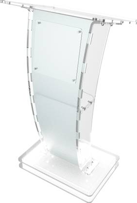 Classic Concepts CCP055-Acrylic Podium Frosted Look Front Panel With White LED Light Base Podium