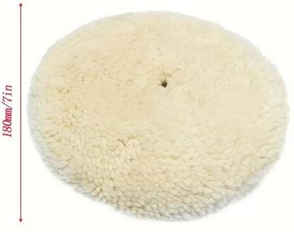KMECOMM 7"Inch 180mm Soft Wool Clean Polishing Buffing Bonnet Pad *Made of high quality material, durable and practical to use Wood Polisher