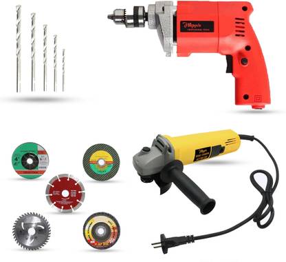 Hillgrove HGCM520M1 4"inch Sander Angle Grinder With 10mm Power Drill&Masonry Drill Bits HGCM905 Metal Polisher