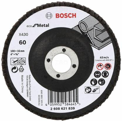 BOSCH 2608621839 BOSCH FLAP DISC 60 GRIT PACK OF 10 Metal Polisher