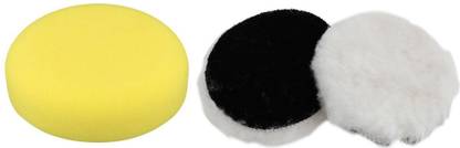 Digital Craft 2Pc 5 Inch 125mm Sponge Waxing Buffing Polishing Pad for Car Polisher Wax Vehicle Polisher