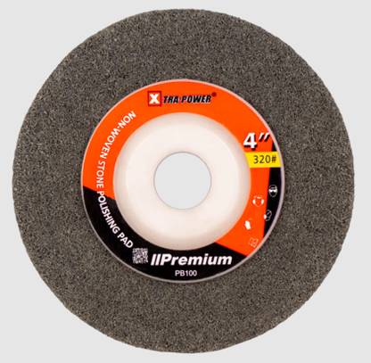 Xtra Power 100 mm 4 inch Non Woven Fiber Polishing Wheel Buffing Pad, Grit 320 (Pack Of 5) Glass Polisher