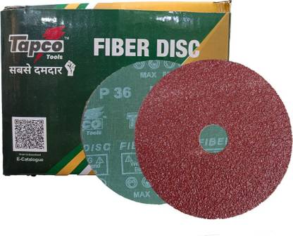 Tapco 5 Inch Fiber Disc for Metal Grinding & Finishing Work GRIT #36 (PACK OF 25PCS) TAPCO Metal Polisher
