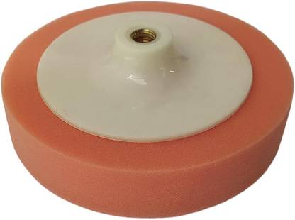 Inditrust 7" 180mm M-14 Thread Auto Car Detailing Polishing Pad Sponge Buffing Waxing Pad Wheel for Car Polisher Buffer Orange Pad Vehicle Polisher
