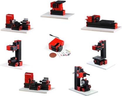 ZHOUYU DIY 8 in 1 Mechanical Educational Multifunctional Engineering Lathe Machine Explore, Create, and Learn with this Motorized Transformer Metal Polisher