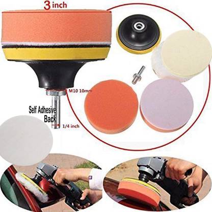DIY Crafts 3'' Gross Wax Polishing Buffing Pad Kit with Drill Adapter for M10 Connector 3'' Gross Wax Polishing Buffing Pad Kit with Drill Adapter for M10 Connector Glass Polisher