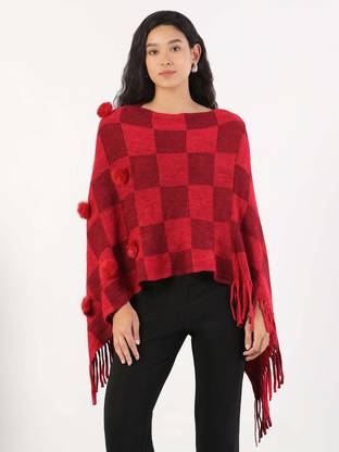 SHOWOFFFF Acrylic Blend Poncho