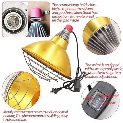 SHAKYA GREEN INFRARED BULB COVER HEATING BULB COVER Floating Pond Heater