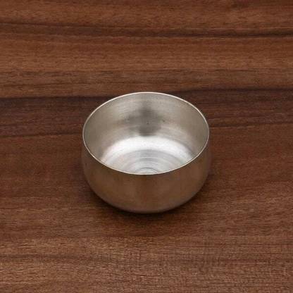 GODS CHOICE German Silver Small Bowl For Pooja /Dinning Bowl - (Pack of 5 ) Size:1.5" Wt:10g Silver Plated