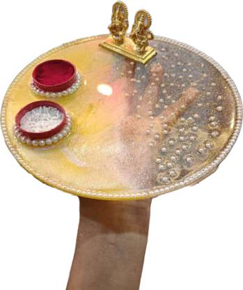 Resin Resin Pooja thali Polyresin