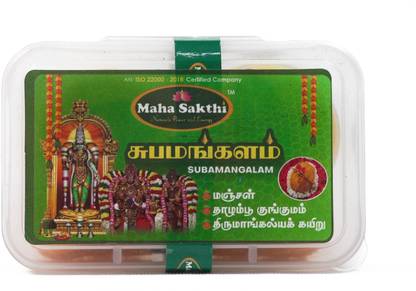 Maha Sakthi SUBAMANGALM -MANJAL-THALAMBU KUNGUMAM-MANJAL KAYARU Plastic