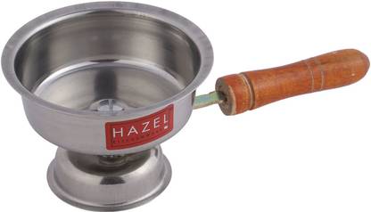HAZEL Dhoop Dani with Handle Dhup Dani For Puja Incense Loban Dhoop Burner Stainless Steel
