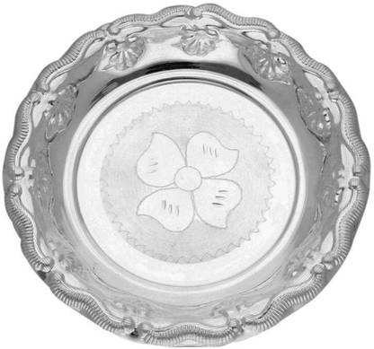 Sri Jagdamba Pearls Floral Design Designer Thali Silver