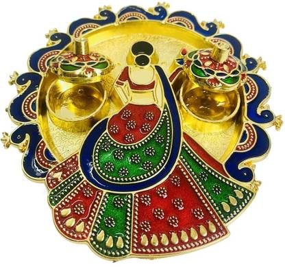 PRISHIV Peacock-Choth-Thali Brass