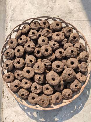 GOKULAM Cow dung Gulari set Brass Wool (20 Pieces