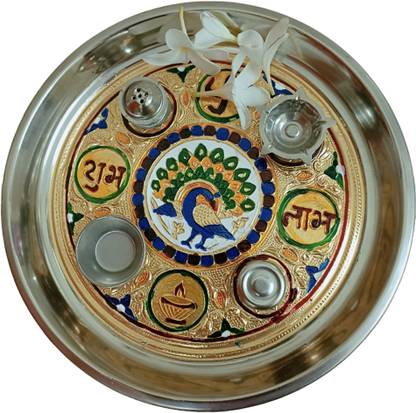 MAN C puja thali Steel
