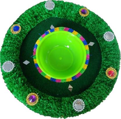 devpriya Beautiful Mehandi Platter Wedding Decoration Platter Wedding Mehandi Tray Jute