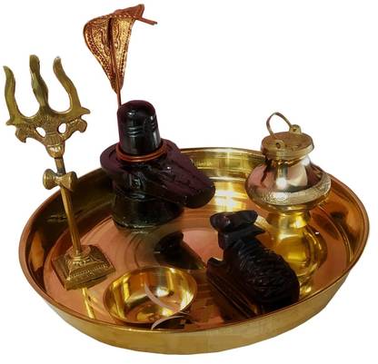 Gupangam SHIVRATRI POOJA THALI SET COMBO Brass