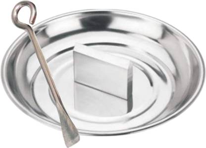 Knsmart 100% Coconut Cracker/Breaker Plate + Opener (Set of 2) Stainless Steel