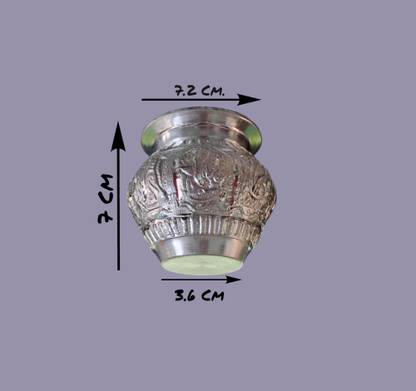 robin collection Small Pooja Lota Premium Silver Silver