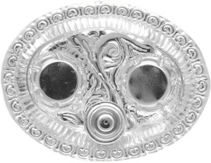 Sri Jagdamba Pearls 40 Grams Silver Thali Set Silver