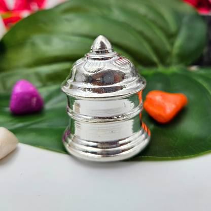 Parasmoni Silver Sindoor Dani Sindur Dibbi Kumkum Box Silver