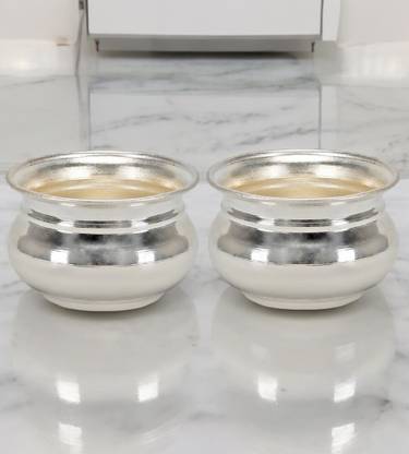 Sigaram German Silver 2 Inch kum Kum Bharani Cup For Home Pooja Decore K4424 Silver