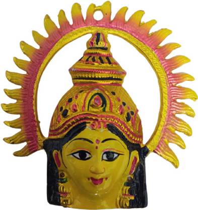S Mark Metal Varalakshmi Pooja Yellow Color Amman for Varalakshmi Pooja (18X18) Stainless Steel