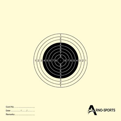 ARNO SPORTS 10M Air Rifle Target Cards (4x4in) - Whiteback Paper Off-White Paper Pop-up Target