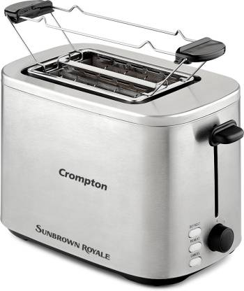 Crompton ACGPT-SUNBROWNR 800 W Pop Up Toaster  (Silver, Grey)