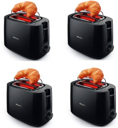 PHILIPS HD2583/90 600-Watt 2 in 1 Toaster and Grill pack of 4 600 W Pop Up Toaster