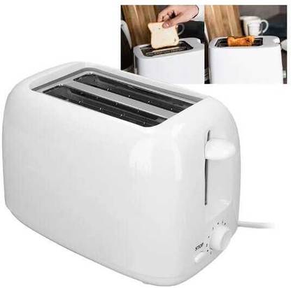 BETZILA Automatic Pop Up Double Side Baking Electric Compact Bread Toaster ( White ) 650 W Pop Up Toaster